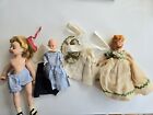 Lot Vintage Hard Plastic Jointed Dolls USA Irish With Clothing And Parts