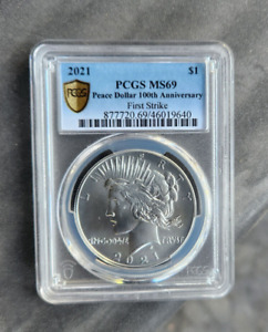 New Listing2021 Peace silver dollar PCGS MS 69 First Strike