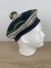 Vintage Robert Mackie Of Scotland Wool Hat Pom Dress Gordon Tam O’Shanter