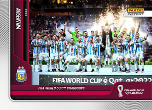 2022 Panini Instant FIFA World Cup #119 Argentina Champions
