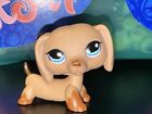 Littlest Pet Shop LPS Authentic #1211 Dachshund Dog Brown Blue Dot Eyes See Note