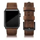 EDIMENS Leather Bands Compatible with Apple Watch 45mm 44mm 42mm Band Men Wom...