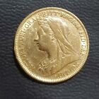 1896 Great Britain 1/2 Sovereign Queen Victoria British Gold Coin
