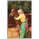 Postcard TX Tenaha Greetings From Tenaha Texas A Pair Of Cuties Horse And Girl