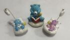 Care Bear Set Of 3 Christmas Ornaments Reading Baby Cub Figure Star 2006 2.5”