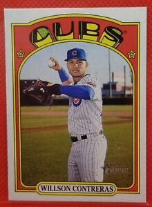 2021 Topps Heritage Mini, Willson Contreras, #41, 048/100, SSP, Chicago Cubs