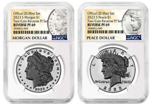 2023-S Reverse Proof Morgan and Peace Dollar Set NGC PF69 FIRST RELEASES LIVE!!!