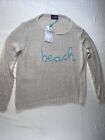 Wooden Ships Paola Buendia Coastal Beach Open Knit Cotton Blend Sweater  X/S