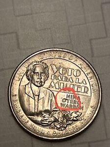 2022 Nina Otero-Warren Quarter error coin. HUGE DIE CHIP ON TEXT.  NEW ERROR