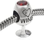 Red Wine Charm 925 Sterling Silver Grape Glass Cup Charm...