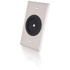 NEW C2G Grommet Wall Plate Brushed Aluminum w/ 1.5