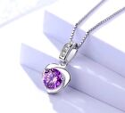 Natural 3 ct. Amethyst Heart Pendant Necklace in 925 Sterling Silver (18''-20'')