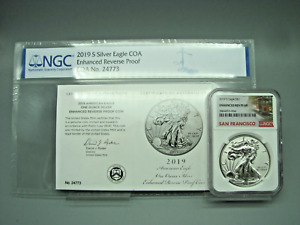 New Listing2019-S Enhanced Reverse Proof Silver Eagle NGC PF 69 with COA