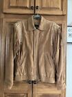 Scully Tan Genuine Leather Fringe Western Themed Jacket Mens Size S (40)
