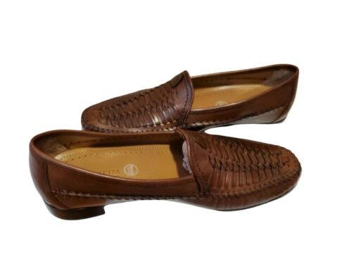 NEW Florsheim Braeden Woven Vamp Shoe in Brown Cognac Color 11 3E 11 Wide