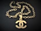 Authentic Chanel vintage CC logo Pendant Chain Necklace