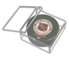 (10) CLEAR SQUARE CUBE NHL HOCKEY PUCK 2 PIECE SNAP DESIGN DISPLAY CASE HOLDERS