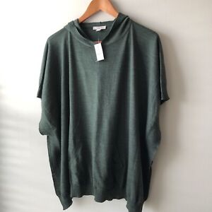 Women’s NWT Loft Pancho Sweater Size M/L Olive Green