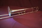 Late 1800's Antique Silver CG Conn Tenor Trombone- Elkhart, Ind Worcester.  Mass