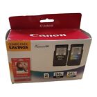 Canon 240XL Black, 241XL Color Combo 2pk Ink Cartridges with Photo Paper -