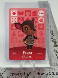 FAUNA #019 AUTHENTIC Nintendo Animal Crossing Series 1 Amiibo Card [POPULAR]