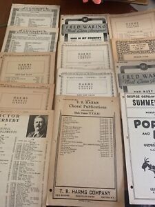 Vintage Selection of Sheet Music from Schirmer, HARMS and others - 13 pieces