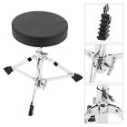 Drum Throne Saddle Seat Height Adjustable Thick Padded Drum Stool W/ Drumsticks