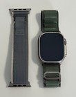 Apple Watch Ultra 49mm Titanium + Green Alpine Loop + Green Trail Loop - Size M