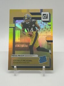 2022 Donruss Football Gold Press Proof Premium Rated Rookie George Pickens #323