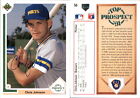 Chris Johnson Signed 1991 Upper Deck #56 Card Milwaukee Brewers Auto AU