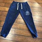 Superdry Joggers Mens Extra Large Blue Shikoku Spell Out Logo Lounge Sweatpants