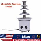 4 Tiers Commercial Stainless Steel Chocolate Fondue Fountain Machine Equipment