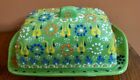 Large Hand Made Butter Dish Very Colorful Excellent New Condition