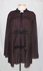 Misook Brown/Black Textured Patterned Knit Ring Accents 1-Hook Blazer Jacket 2X