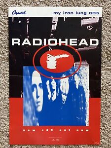 Radiohead - My Iron Lung CD5 Promo Poster 1994 12X18