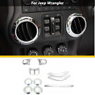12pcs Inner Decor Cover Trim Kit for Jeep Wrangler JK 2011-17 Chrome Accessories (For: Jeep)