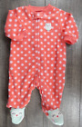 Baby Girl Clothes Carter's Newborn Coral Fleece Owl Footed Outfit