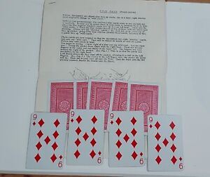 New ListingWild Card Frank Garcia Vintage Rare Magic Card Trick with instruction .