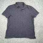 John Varvatos Polo Shirt Men Medium Slim Fit Gray Short Sleeve Cotton Chest Logo