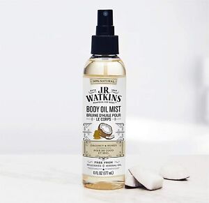 JR Watkins Natural Hydrating BodyOil Mist, Coconut Milk & Honey, Moisturizing