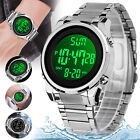 Waterproof Men's Stainless Steel LED Digital Sports Watch Backlight Wristwatch