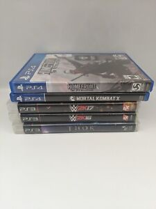New Listing LOT of 3 PS3 & 2 PS4 games HOMEFRONT - MORTAL KOMBAT - WWE - THOR