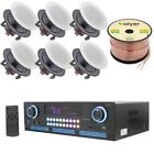 Home Theater System - 2000 W Bluetooth Amplifier w/  6 QTY 6.5