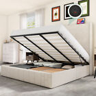 King Size Lift Up Hydraulic Storage Bed Frame with Type-C & USB Charging Port