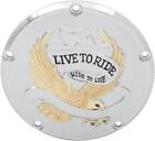DS Live To Ride Derby Cover w/ Gold Eagle Harley Davidson 142655 (For: More than one vehicle)