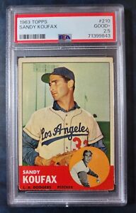 1963 TOPPS BASEBALL SANDY KOUFAX  #210 GRADED PSA 2.5 Los Angeles Dodgers