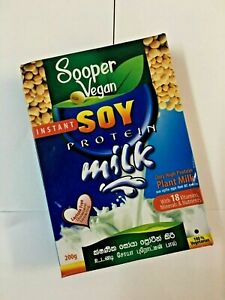 Sooper Vegan Natural Soy Protein Milk Powder Energy Health Drinking  Vegetarian