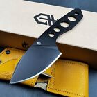 Gerber Black Dibs Fixed Blade Full Tang Tactical EDC Knife with Leather Sheath