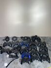 LOT OF 17 SONY PS3 / PS2 WIRELESS DUALSHOCK CONTROLLERS AS IS PARTS ONLY