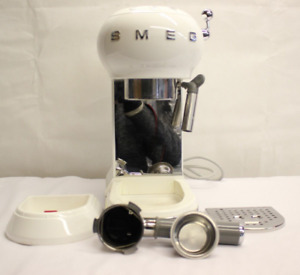 SMEG ECF01WHUK ESPRESSO CAPPUCCINO COFFEE MACHINE + PORTAFILTER